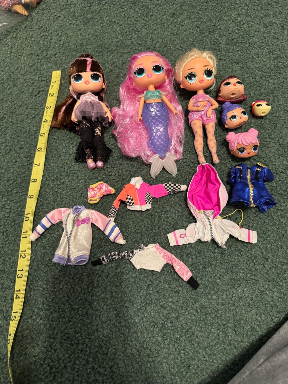LOL Bundle dolls, heads, clothing